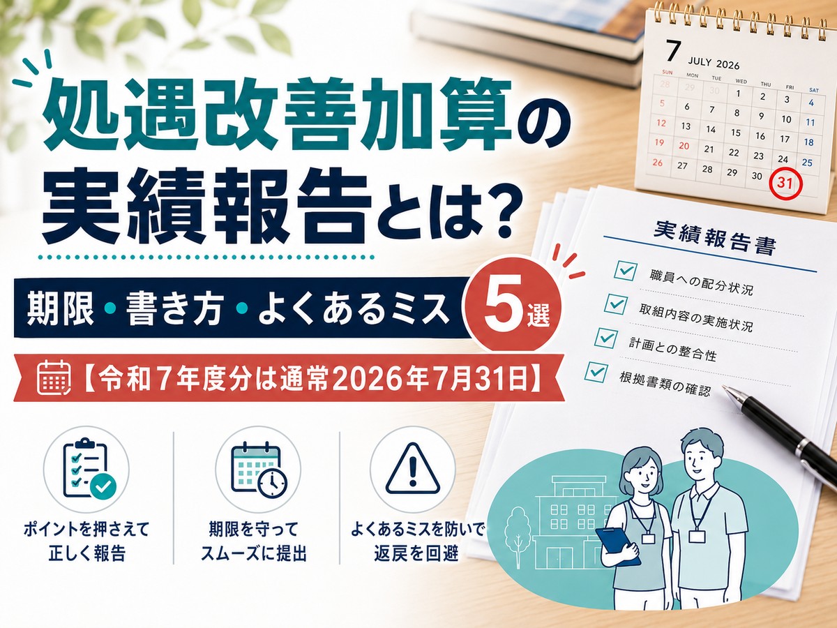 処遇改善加算の実績報告とは？|期限・書き方・よくあるミス5選