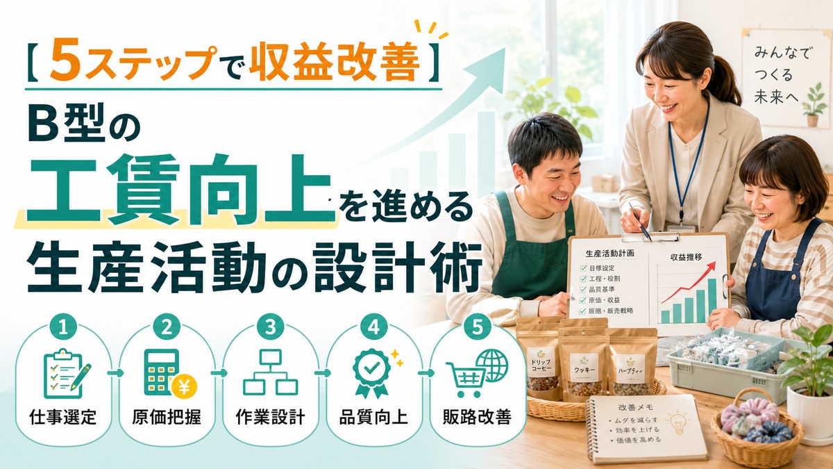 【5ステップで収益改善】B型の工賃向上を進める生産活動の設計術